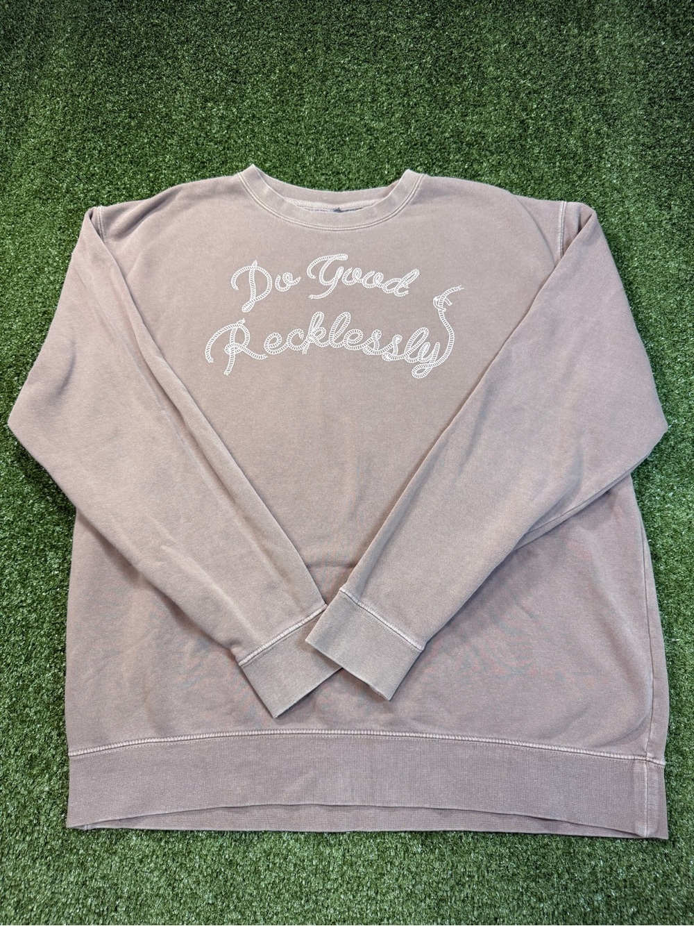 Pointer‎ and Pine Brown Grey Crewneck "Do Good Recklessly" Western Oversized XL